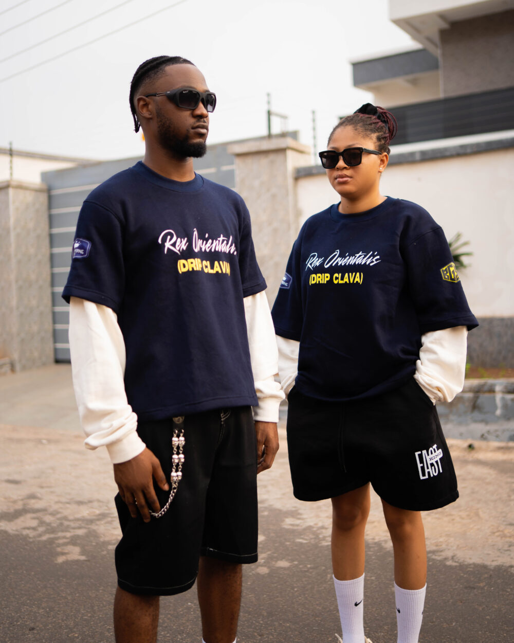REX ORIENTALIS NAVY BLUE & OFF WHITE SWEATSHIRT - Image 2