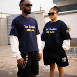 REX ORIENTALIS NAVY BLUE & OFF WHITE SWEATSHIRT - Image 2