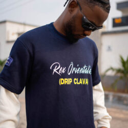 REX ORIENTALIS NAVY BLUE & OFF WHITE SWEATSHIRT